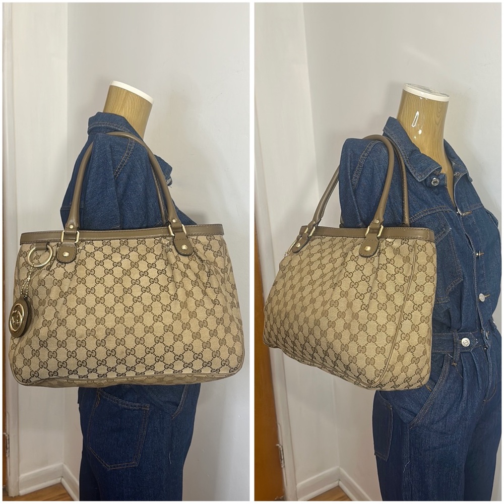 Gucci Monogram Sukey Top Handle Tote Bag